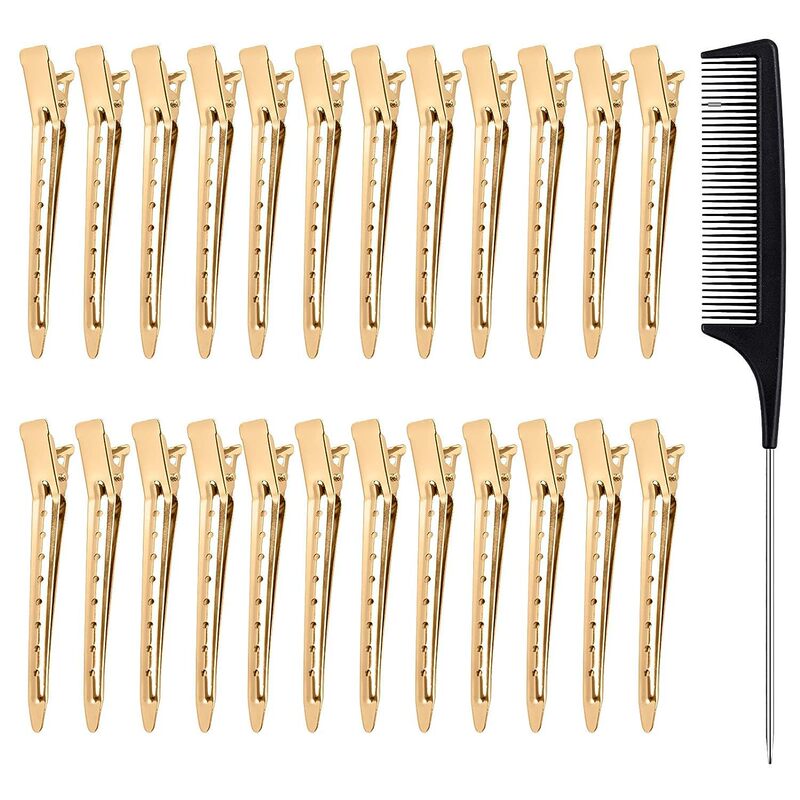 シルバーDuckBillヘアクリップ金属クリップヘアクリップ美髪クリップ美髪用品ワニカール160g|undefined