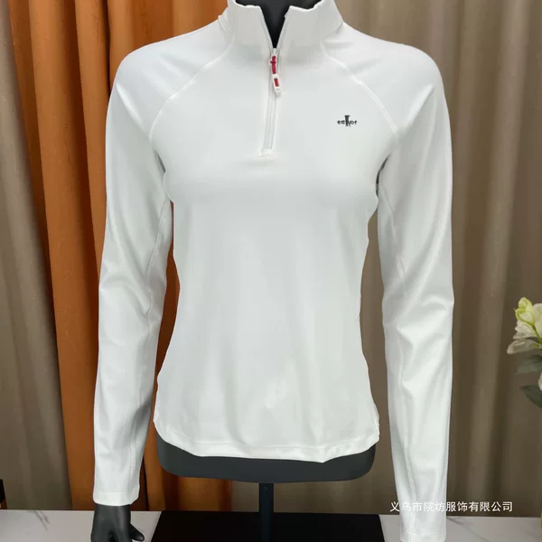 The same women's casual stand-up collar half-zip outdoor sports everyday versatile long-sleeve T-shirt and sweatshirt as sold in the Binyin store