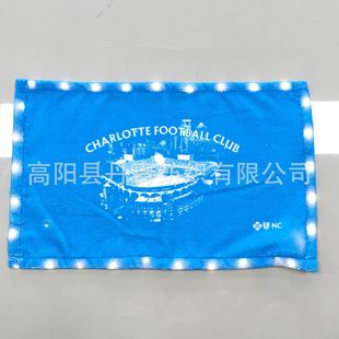 Factory Professionally Customized Luminous Led Lamp Beads Warm White Light Heat Transfer Printed Microfiber Assembly Towel