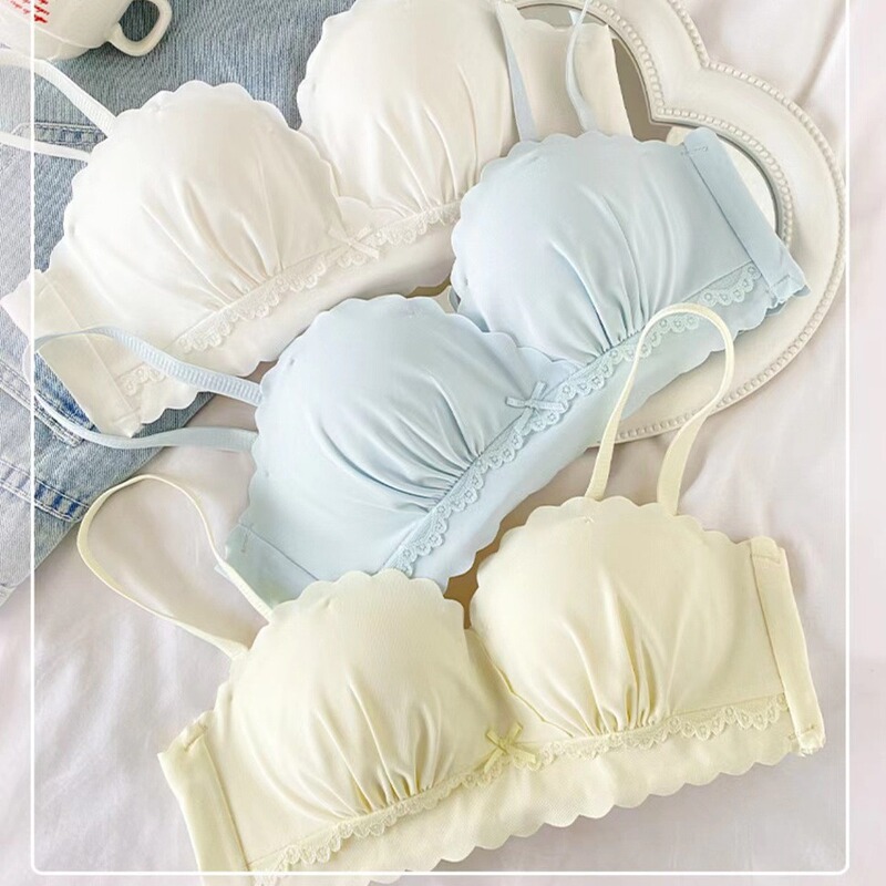 Sexy Pure Pleated Summer Underwear Women's Small Chest Gather-up No Steel Ring Adjustable Side-closing Auxilis Anti-sagging Text Sexy Pure Pleated Summer Underwear Women's Small Chest Gather-up No Steel Ring Adjustable Side-closing Auxilis Anti-sagging Text