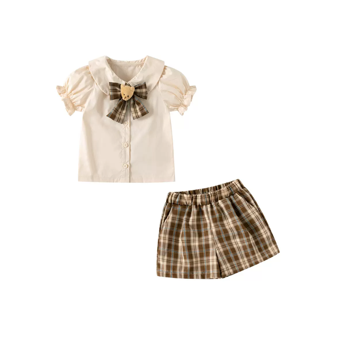 女童夏款套装2024新款洋气小童装儿童学院风两件套宝宝jk裙子夏季