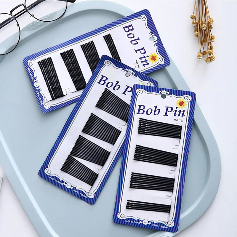 One-word steel clip round head bangs hair clip invisible headdress wave hair fixed U-shaped clip 60