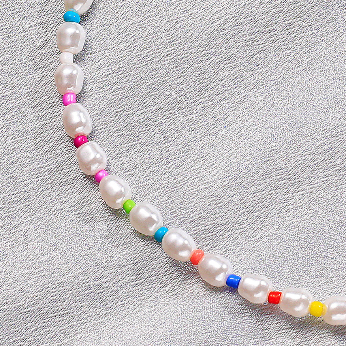 Wholesale Jewelry Bohemian Color Beaded Pearl Necklace Nihaojewelry display picture 5