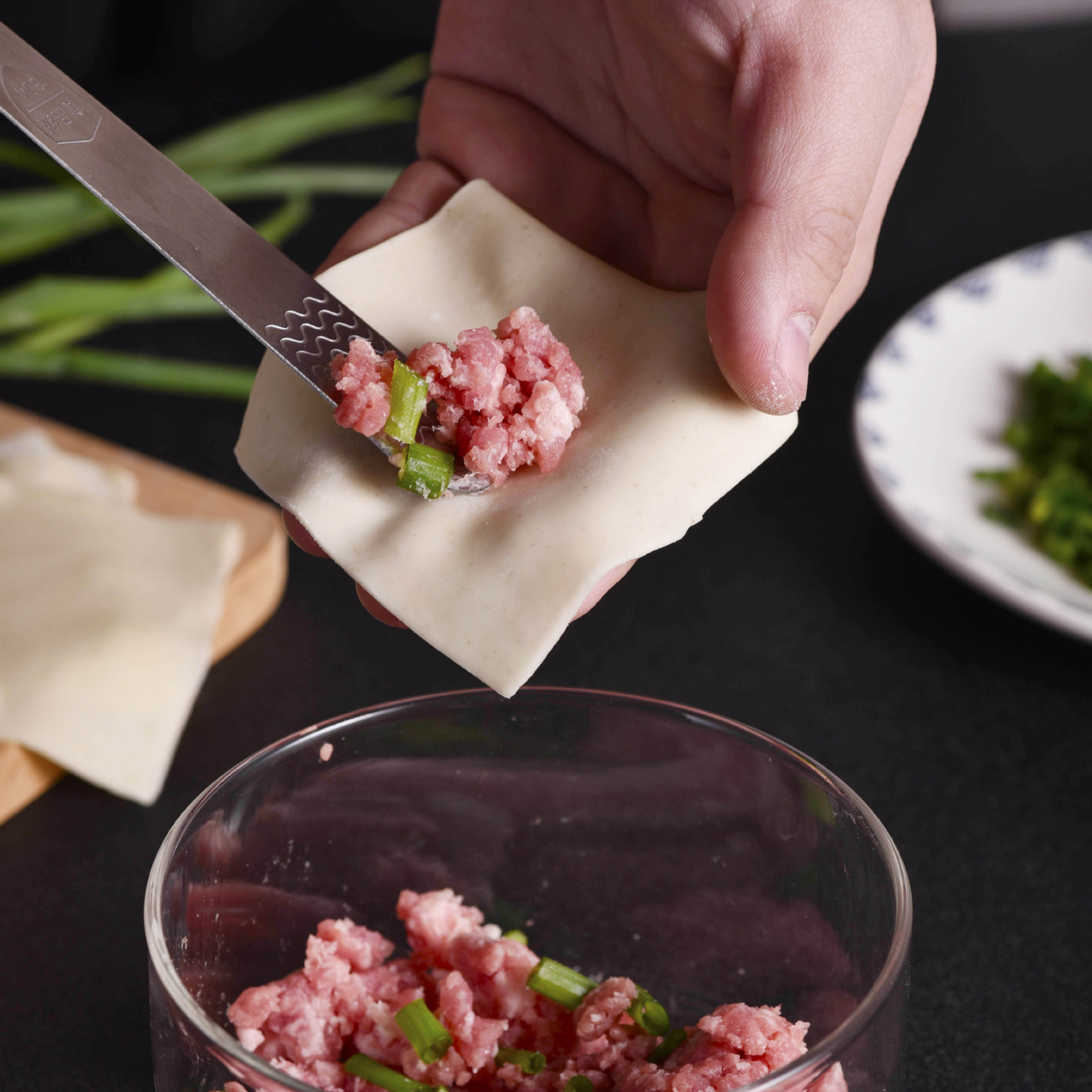 304不锈钢挑馅勺包饺子挖馅工具家用包馄饨扁匙厨房馅料棒|ms