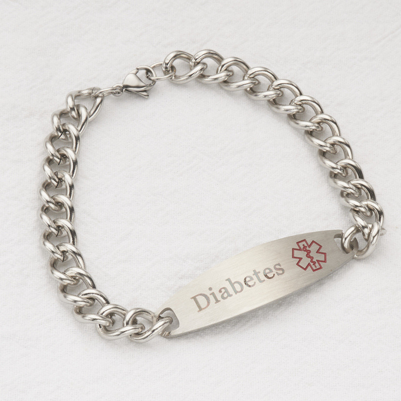 Amazon Hot Selling European and American Fashion Titanium Steel Medica Medical Logo Bracelet Stainless Steel Jewelry Men's Bracelet