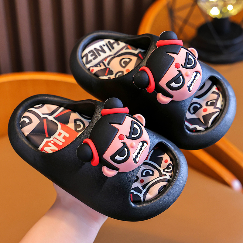 Zapatillas de verano genuinas Nezha para niños y niñas antideslizantes de fondo suave baño interior para padres e hijos para niños zapatillas de playa