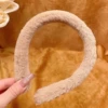 9056h coffee color rabbit plush headband
