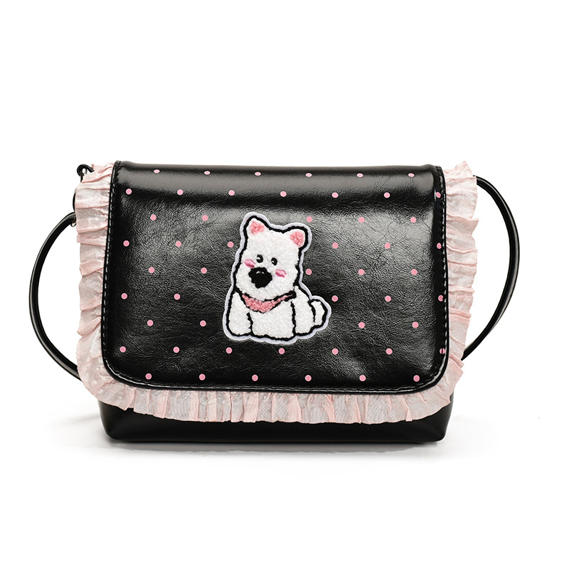 Cartoon perros, niñas y niñas, bolsas de hombro, lindas ondas de encaje para bebés, bolsas de cinturón, nuevas bolsas para niños