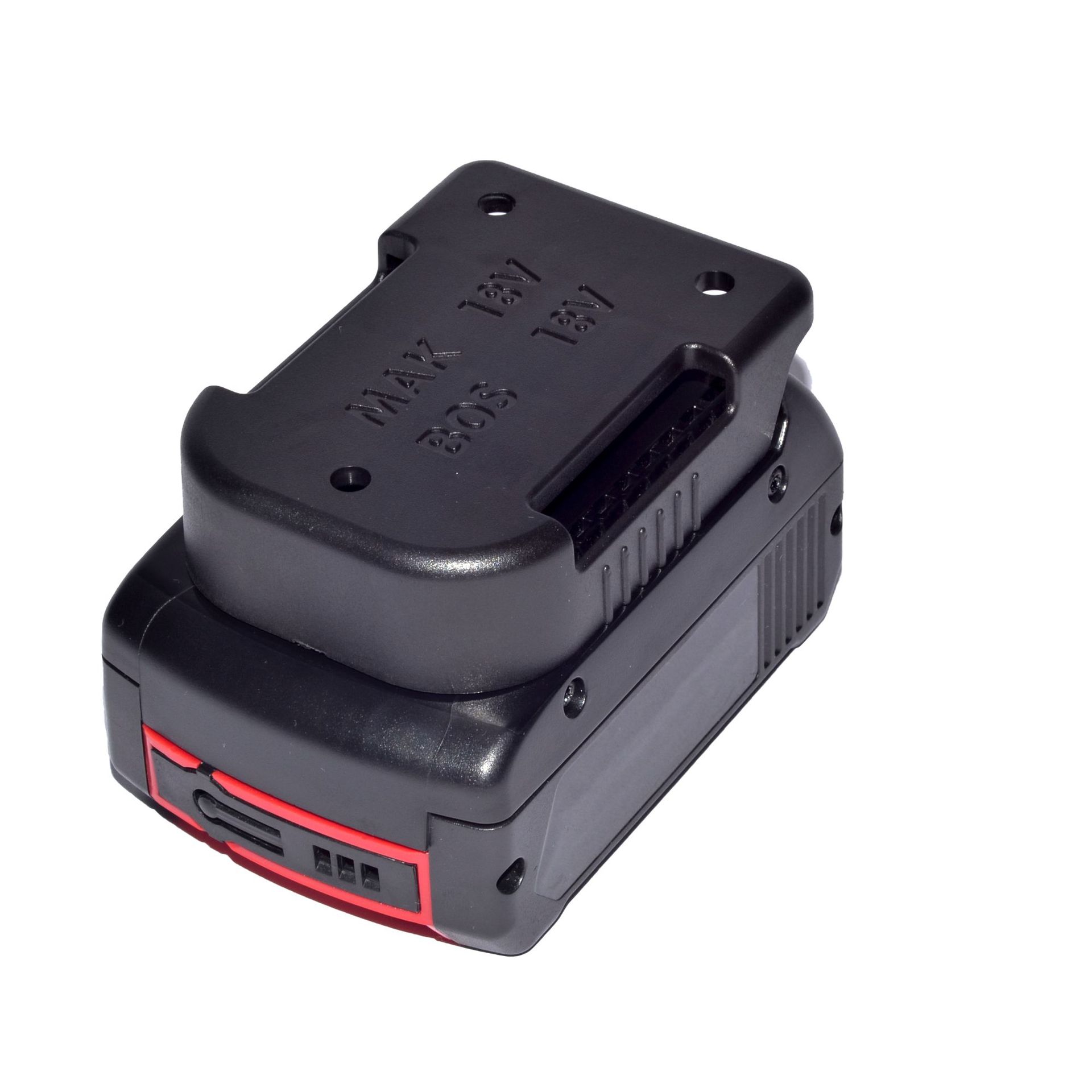 适用牧田/德伟/米沃奇/博士/百得/14-18V锂电池保护套/皮带夹扣