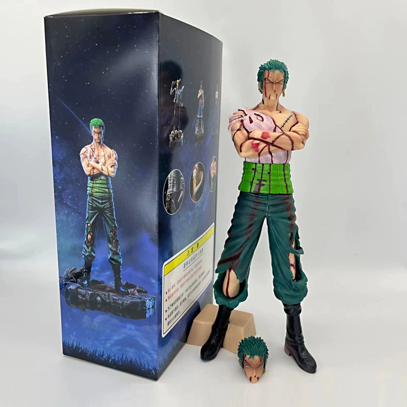 Серьезно раненый Зоро, известная сцена из One Piece, карикатурная фигура Касимы Сандзи, настольная миниатюра-орнамент повязка Лuffy