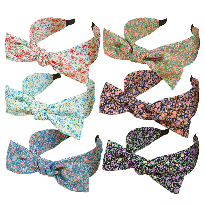 韓國簡約純色頭箍頭飾褶皺兔耳朵蝴蝶結防滑發箍發卡髮帶髮夾髮飾