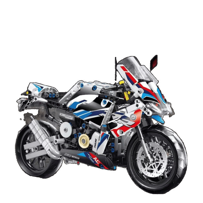 新しいオールインワン大型 BMW m1000rr オートバイビルディングブロックモデル高難易度組み立ておもちゃ男の子の誕生日|undefined
