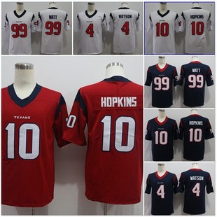 Texans Elite Fans Retro Embroidered Football Jersey Jersey Jersey Legendary Second Generation 4#10#99T-shirt