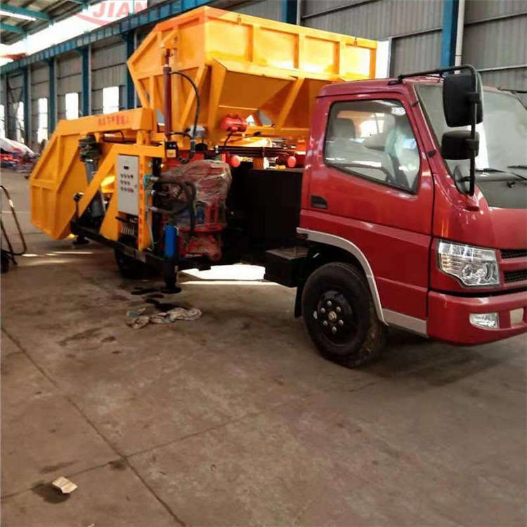 máquina de pulverización de hormigón minero un solo camión de tolva de dos tiros para soporte de túnel camión de pulverización automático completo
