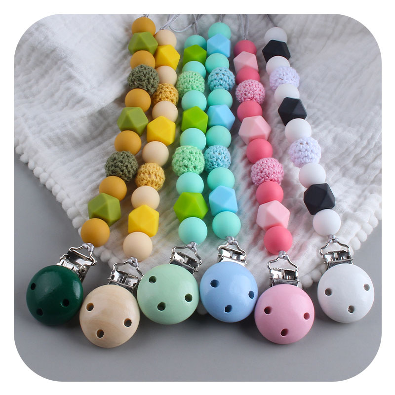 DIY bebé suministros Hemu chupete clip juguete de silicona chupete cadena bebé molar mordedor chupete cadena anti-perdida cadena