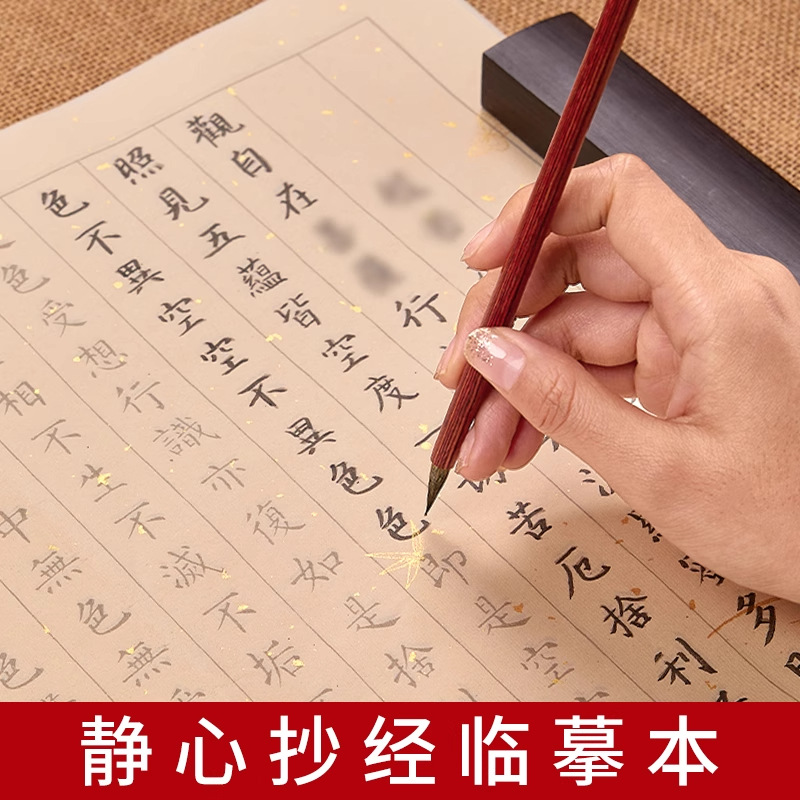 毛笔字帖经典文学写宣纸小楷临摹软笔书法练习描红洒金抄卷批发