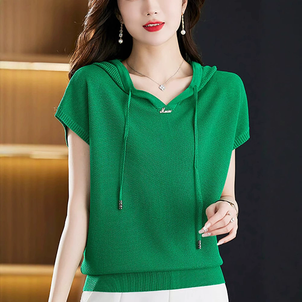 Хит продаж на Amazon: новый модный повседневный женский вязаный свитер с капюшоном и завязками