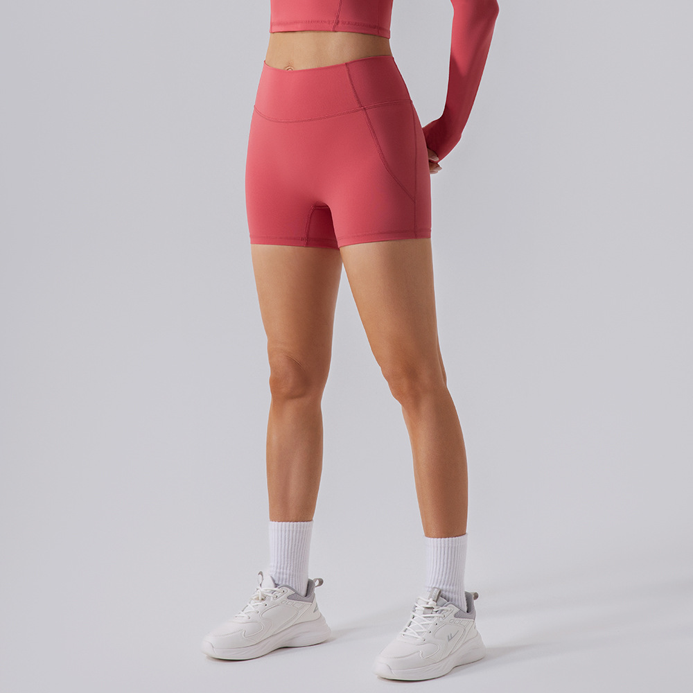 2025 nuevos pantalones cortos de cintura alta y abdominal, secado rápido, alta elasticidad para correr, pantalones deportivos para mujeres