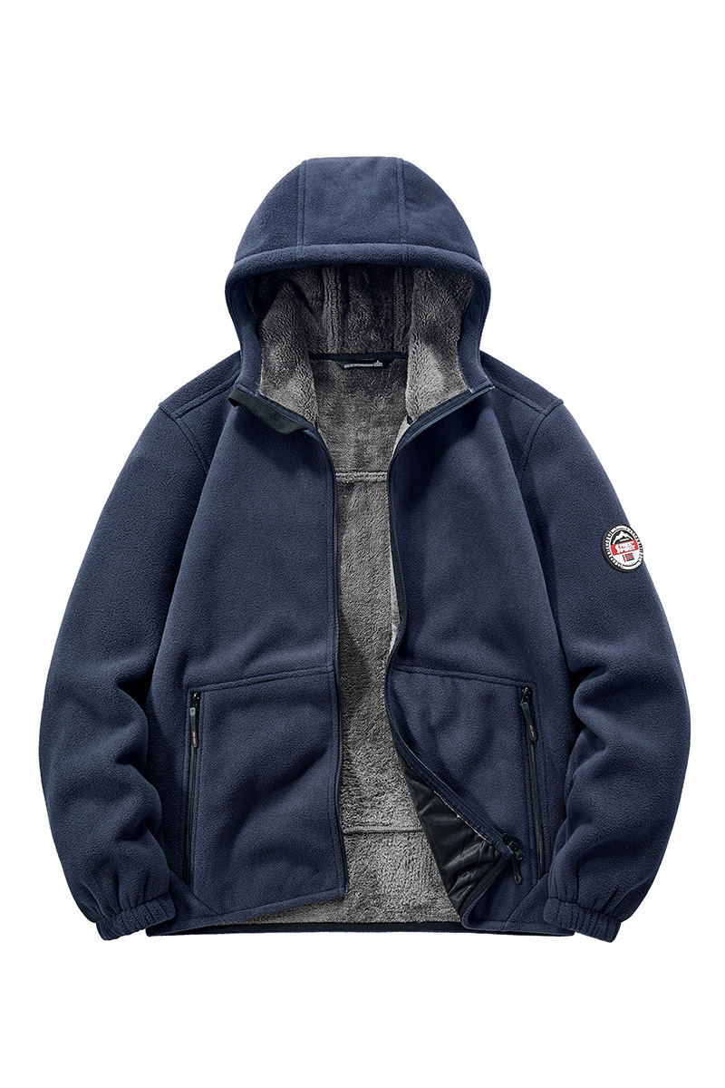 Giacca con cappuccio da uomo cappotto in cotone con pile_voghion.com