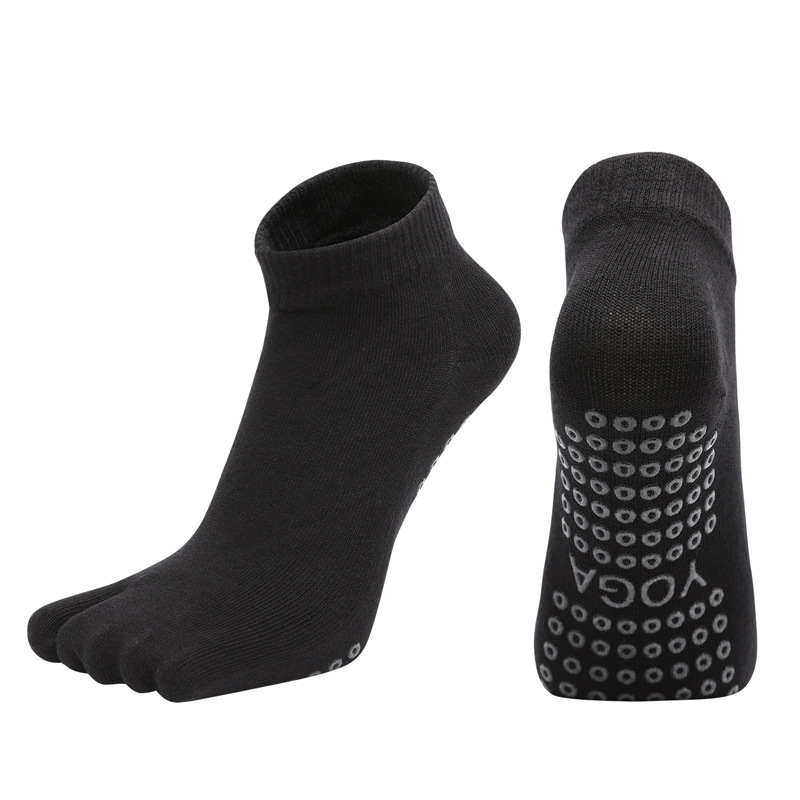 [Venta al por mayor de fábrica] calcetines de Yoga de cinco dedos calcetines de Baile todo incluido algodón peinado de cinco dedos Pilates Fitness calcetines deportivos