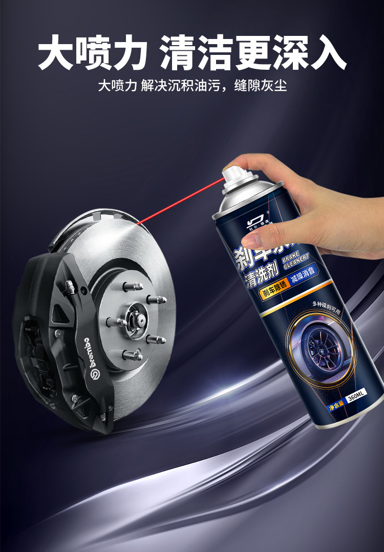 Car and Motorcycle Disc Brake System Cleaning Agent, Brake Disc Oil Stain Removal, Noise Elimination, Anti-Rust Maintenance, Caliper Cleaner