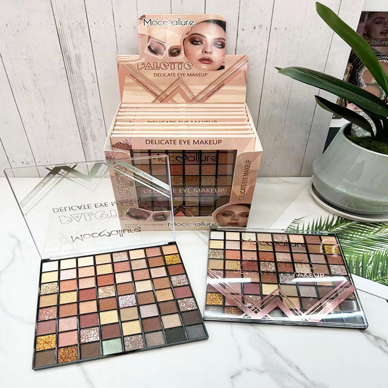 Nuevo Comercio exterior transfronterizo mate nacarado brillo polvo resaltar sombra de ojos placa multi-color maquillaje sombra de ojos placa sombra de ojos