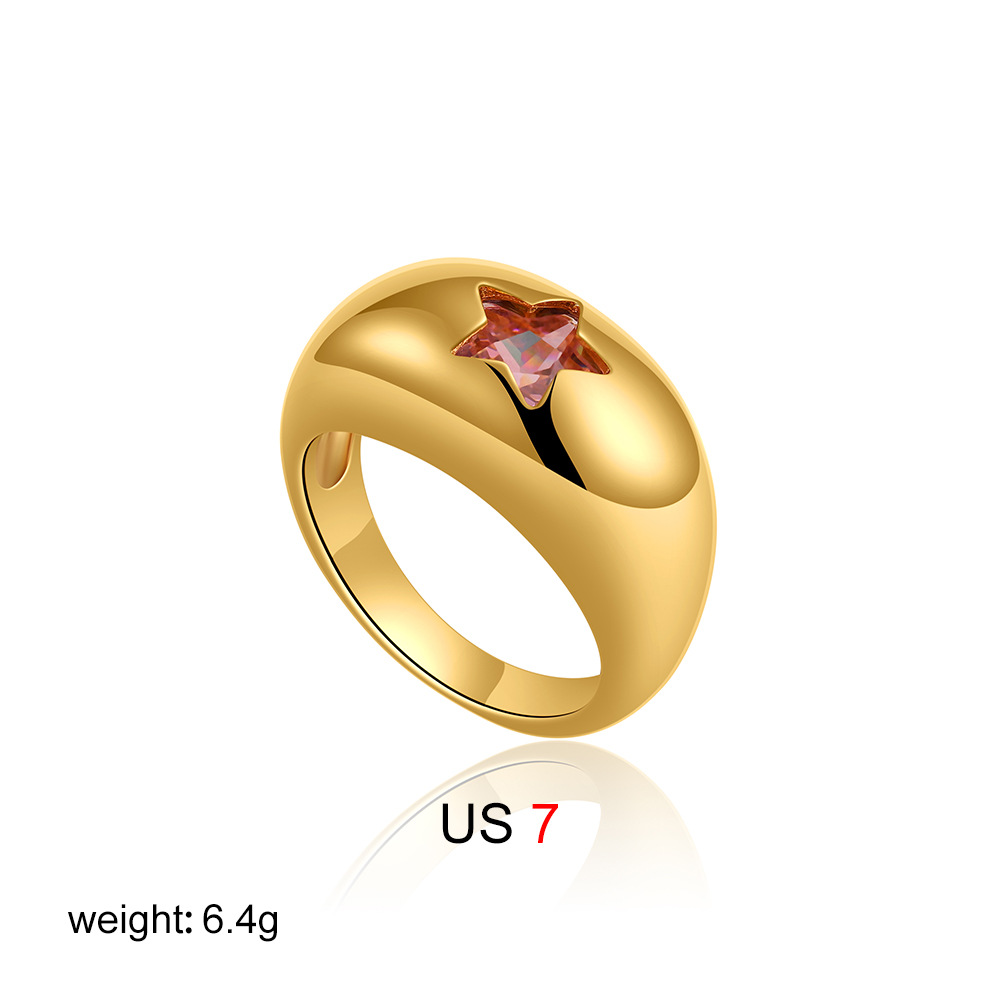 10g Weight Zircon Inlay Material Rings Classification 1 Piece Quantity Holiday, Daily Occasion Copper Material Heart Shape Pattern Spring&Summer Season Unisex Gender Inlay Design Vacation, Classic Style Style Wholesale Jewelry Vacation Classic Style Heart Shape Copper Zircon Inlay Rings 7