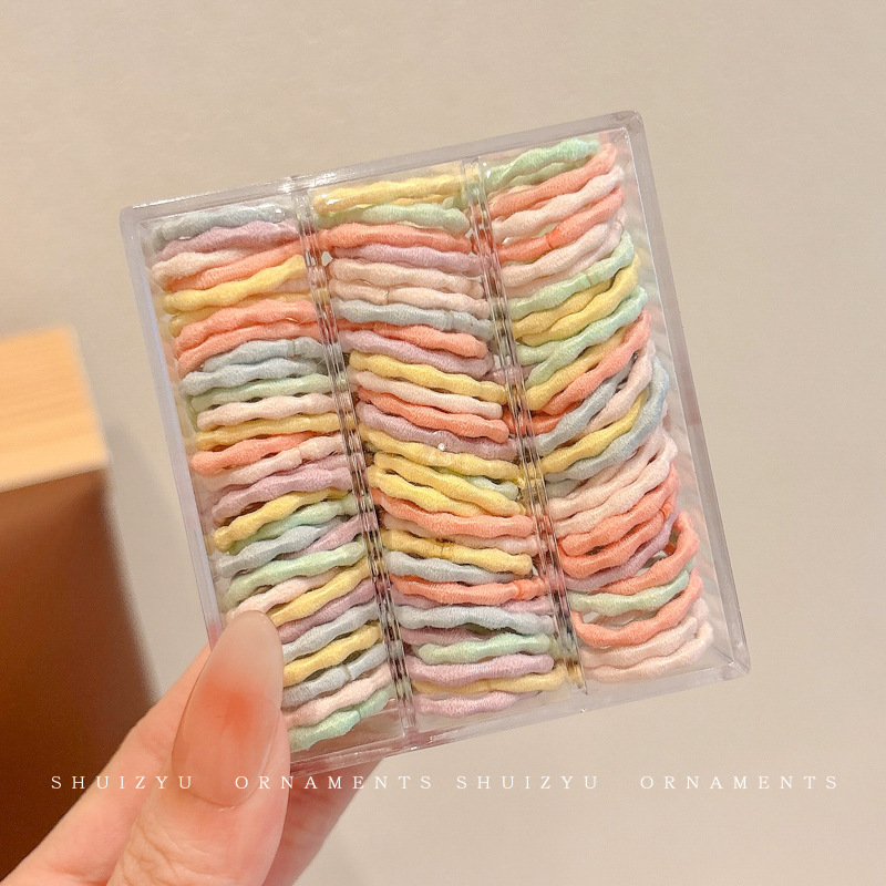 Ligas de cabello elásticas para niñas, colores de caramelo, suaves y resistentes, accesorios infantiles