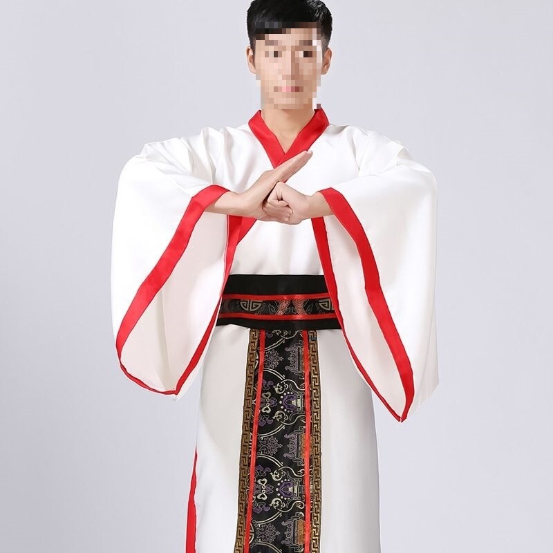 New Style Ancient Costume for Men, Hanfu, Men's Curved-Sleeve Official Attire, Han Dynasty Minister Scholar Hanfu, Straight-Sleeve Deep Robe New Style Ancient Costume for Men, Hanfu, Men's Curved-Sleeve Official Attire, Han Dynasty Minister Scholar Hanfu, Straight-Sleeve Deep Robe