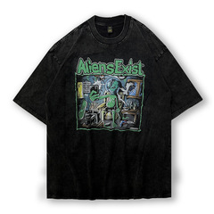 TKPA美式嘻哈惡搞印花短袖t恤男情侶街頭潮牌oversize寬鬆半袖tee