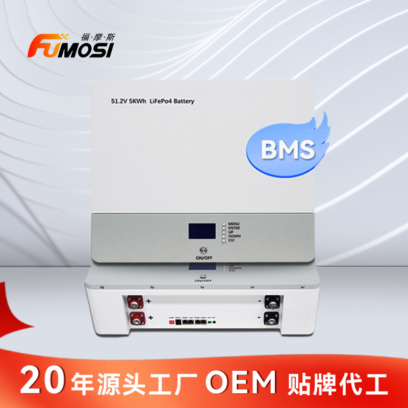 51.2V100Ah家用壁挂式太阳能光伏家庭储能锂电池磷酸铁锂储能电源