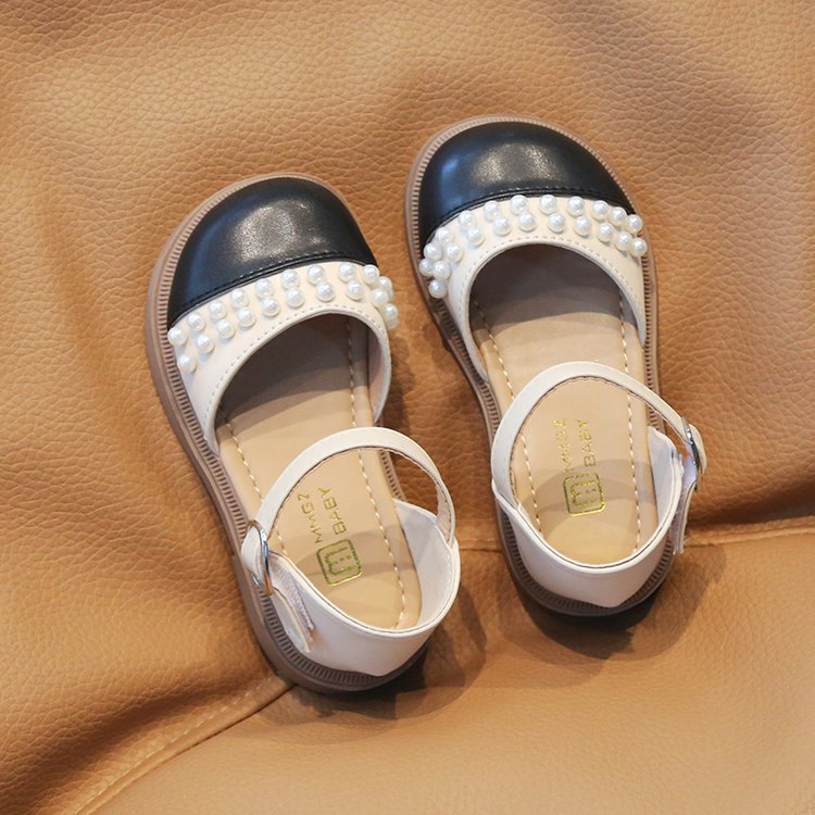 Καλοκαίρι 2023 Νέα, Ευέλικτα, καθημερινά παιδικά παπούτσια με σόλα Princess με μονόχρωμο δέρμα για κορίτσια_voghion.com