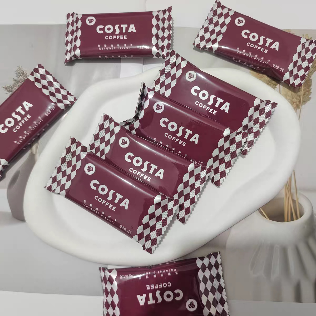 New Hot-Selling Wedding Cookies Costa Caramel Flavored Cookies Afternoon Tea Souvenirs with Snacks
