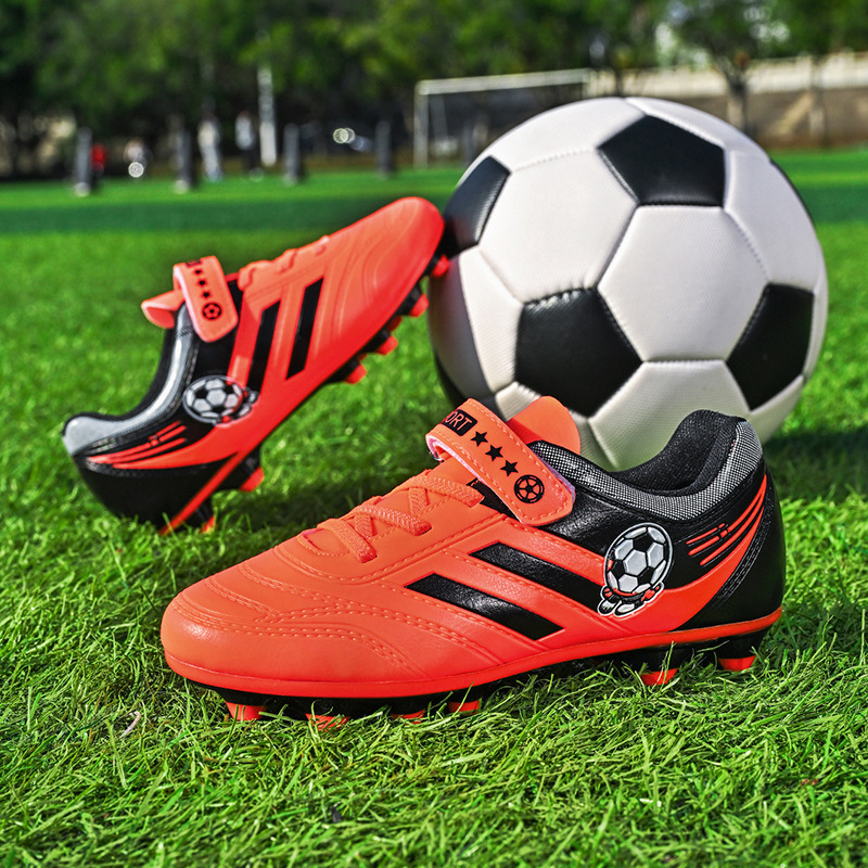 Zapatos de Fútbol Infantil con Tacos de Goma de Malla Ligeros para Césped Natural y Artificial