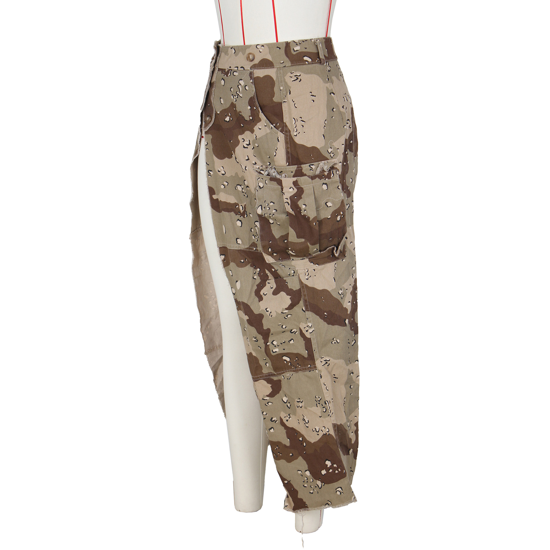 Summer Spring Casual Streetwear Camouflage Spandex Polyester Maxi Long Dress Skirts display picture 7