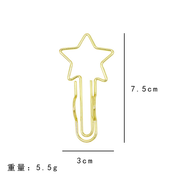 Clip de bolígrafo con forma de corazón colorido transfronterizo, clip de metal multifuncional creativo para cuaderno, portalápices portátil, accesorio para cuaderno, artículo de papelería.