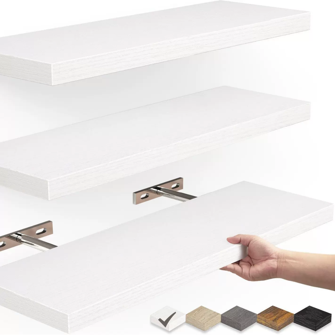 欧美实木壁挂一字板简约美甲架家用客厅浴室卫生间墙上置物架批发