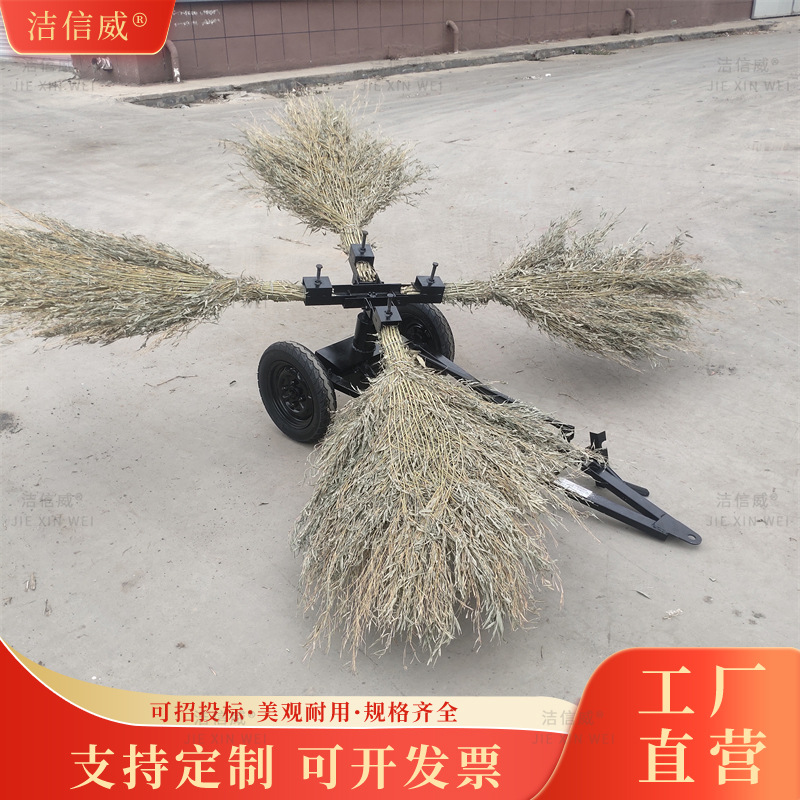 道路扫地机厂家 工厂农场牵引式扫地机 拖挂式风火轮扫地车