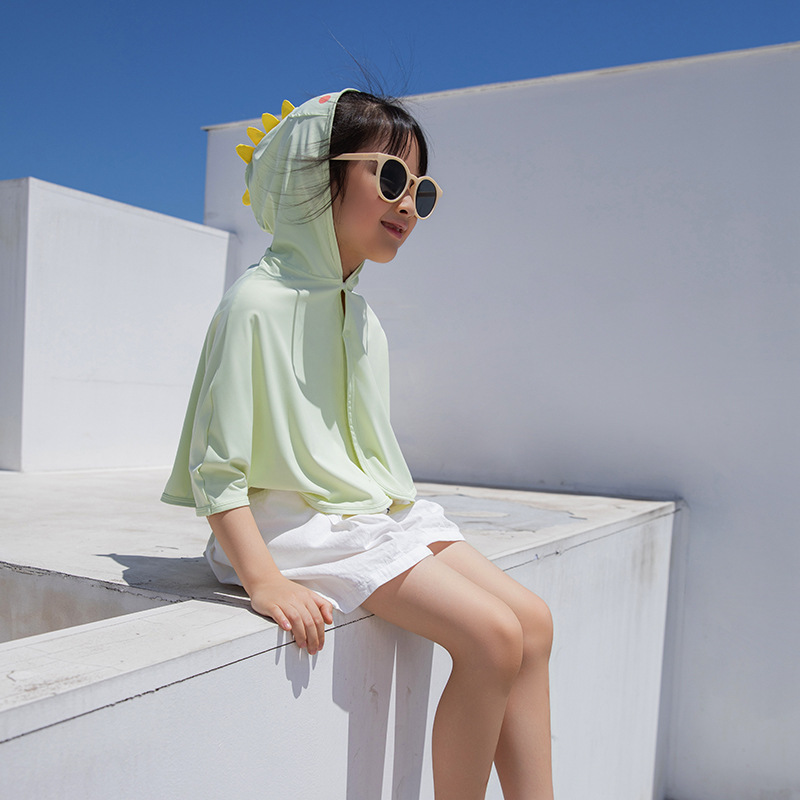 Capa de protección solar infantil Capa fría de hielo de verano UPF50 + ropa de protección solar para niños abrigo ligero