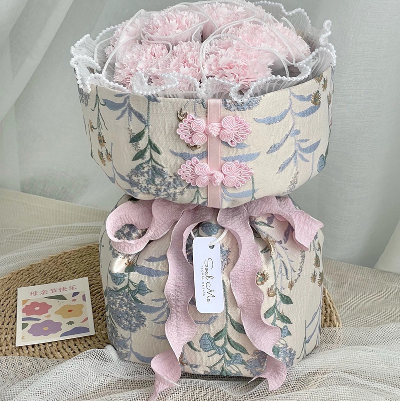 旗袍扣花艺花束包花扣子盘扣中国风小香风布盘扣创意配饰装饰批发