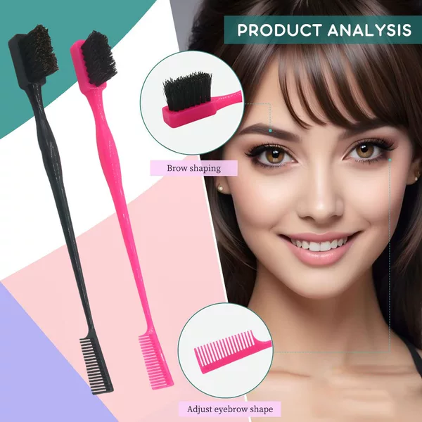 Double eyebrow brush brush broken hair comb toothbrush eyebrow comb hair comb two hair makeup brush edge broken hair decoration toothbrush