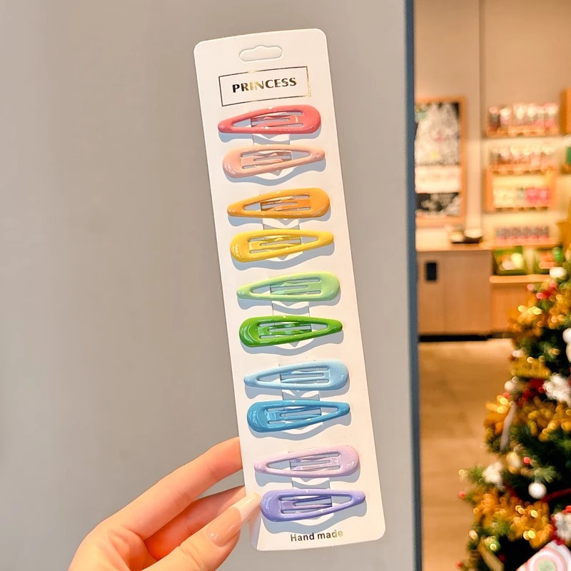 Clip de cabello de color lindos para mujeres bordas laterales frangeas de alta sensación de clip de borde de la frente rotura cabello de boca de pato tocado
