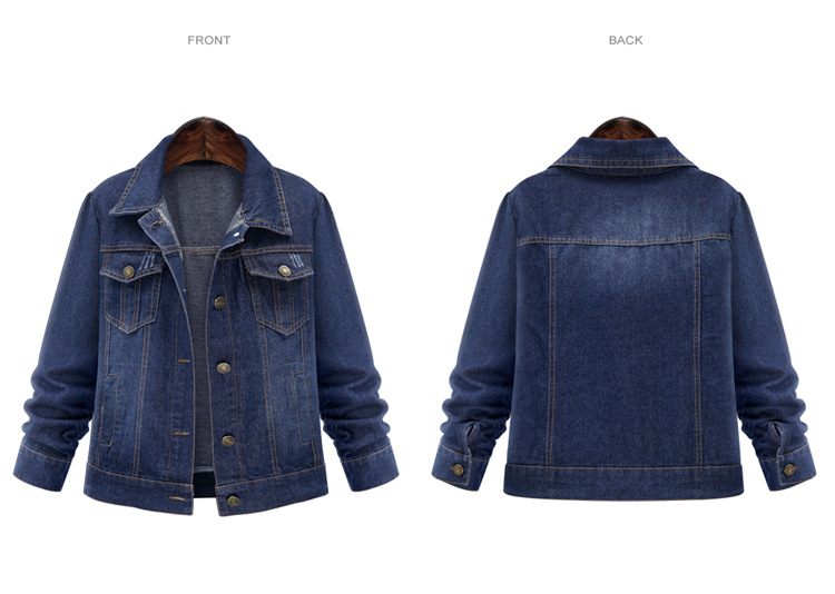 455g Weight Casual Jacket Outerwear Type Long Sleeve Sleeve Length Regular Sleeve Sleeve Type Cotton, Denim Fabric Type Long Top Length Coat Tops Type Holiday Occasion Turndown Neckline Comfort Function Slim Fit Type Solid Color Pattern Autumn Season Women's Gender Vacation, Simple Style Style Women's Vacation Simple Style Solid Color Coat Casual Jacket