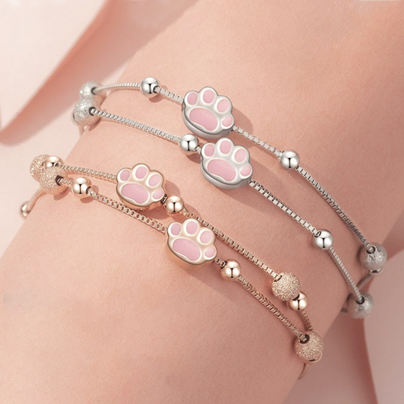 Cat Claw bracelet female sterling silver girl bracelet ins niche design 2022 New exquisite Valentine's Day gift Cat Claw bracelet female sterling silver girl bracelet ins niche design 2022 New exquisite Valentine's Day gift