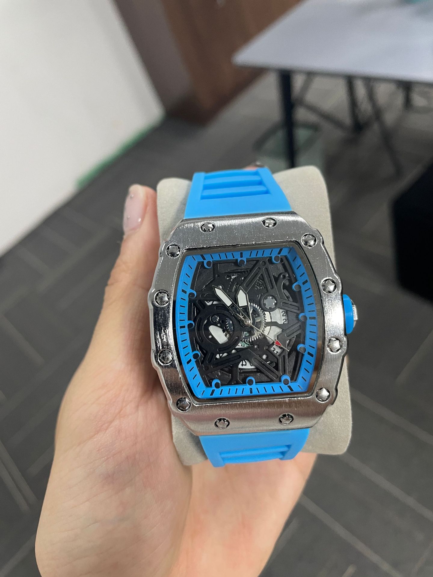Men's Mechanical Watch Barrel Shaped Luminous Automatic Luxury_voghion.com