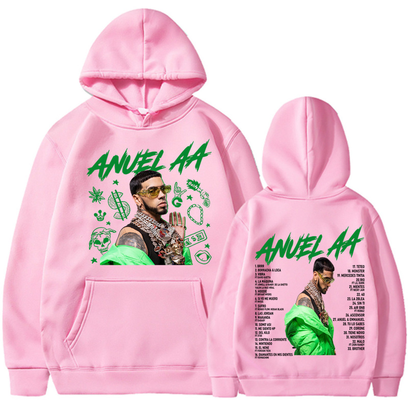 Rapper Anuel Aa Real Hasta La Muerte Graphic Hooded Men's and Women's Sweatshirts Rapper Anuel Aa Real Hasta La Muerte Graphic Hooded Men's and Women's Sweatshirts