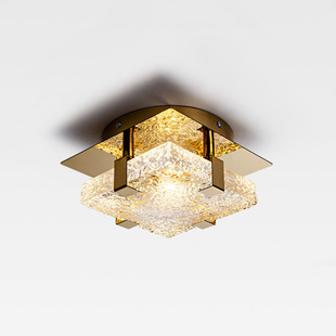 Cross-Border Nordic Light Luxury Post-Modern Corridor Aisle Balcony Entrance Hall Glass Italian Hall Courtyard Ceiling Lamp