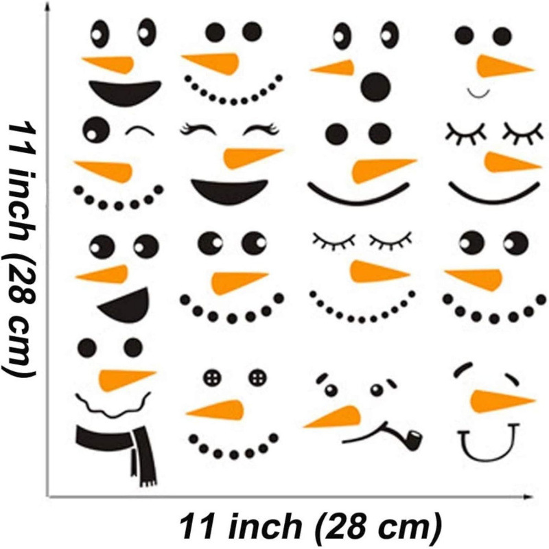 Navidad transfronteriza en stock pegatinas de pared decoración de la pared de la sala de estar del dormitorio pegatinas de pared DIY graffiti muñeco de nieve