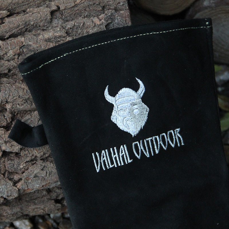 輸出余剰BBQ火傷防止キャンプバーベキュー高温耐性断熱屋外VALHALOUTDOOR牛革手袋|undefined