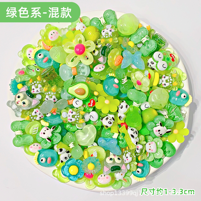夏の新しい半透明の質感樹脂アクセサリー氷透明漫画カラーミックスクリーム接着剤 diy 生産材料|undefined